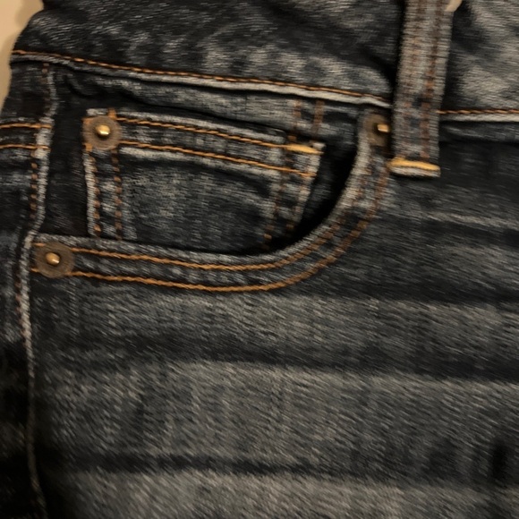 American Eagle Women’s Super Stretch Midi Jean Shorts Size 00 Cut Off - Picture 4 of 8